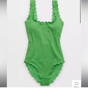 NWOT Aerie Waffle Scalloped Low-Back One Piece